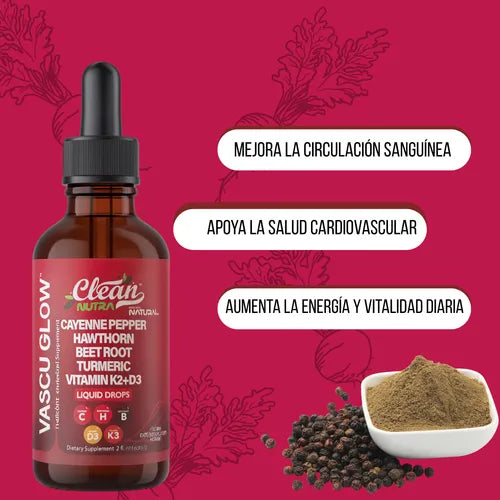 Vascu Glow ® - Circulación Fuerte, Corazón Sano y Potencia Masculina