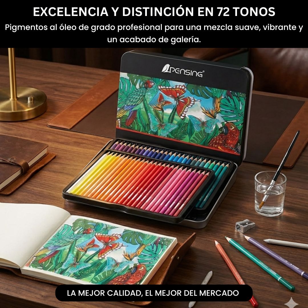 Set Profesional Pensing 72 Colores · Base de Aceite