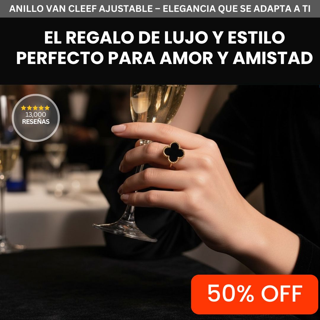 Anillo Van Cleef® Ajustable – El regalo perfecto
