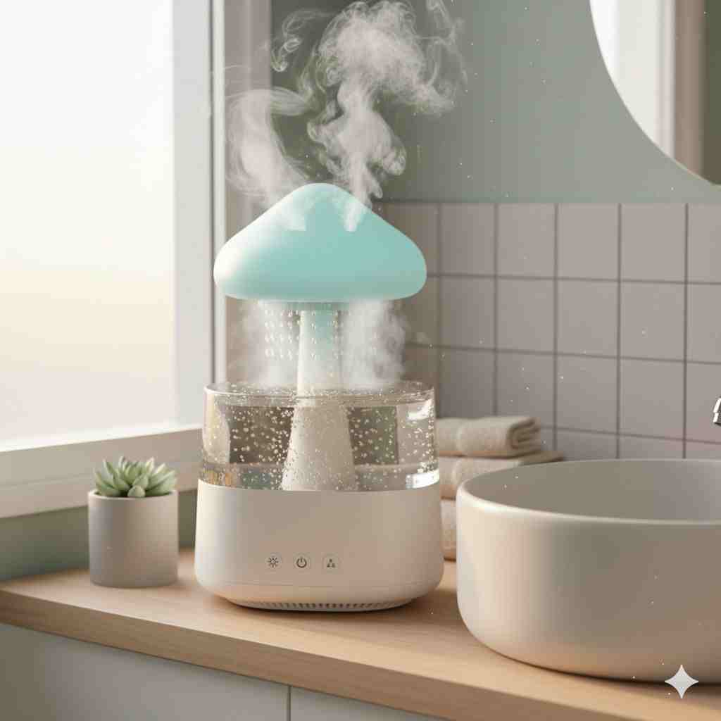 Humidificador hongo + luz LED 7 colores — Mejora, alivia y descansa