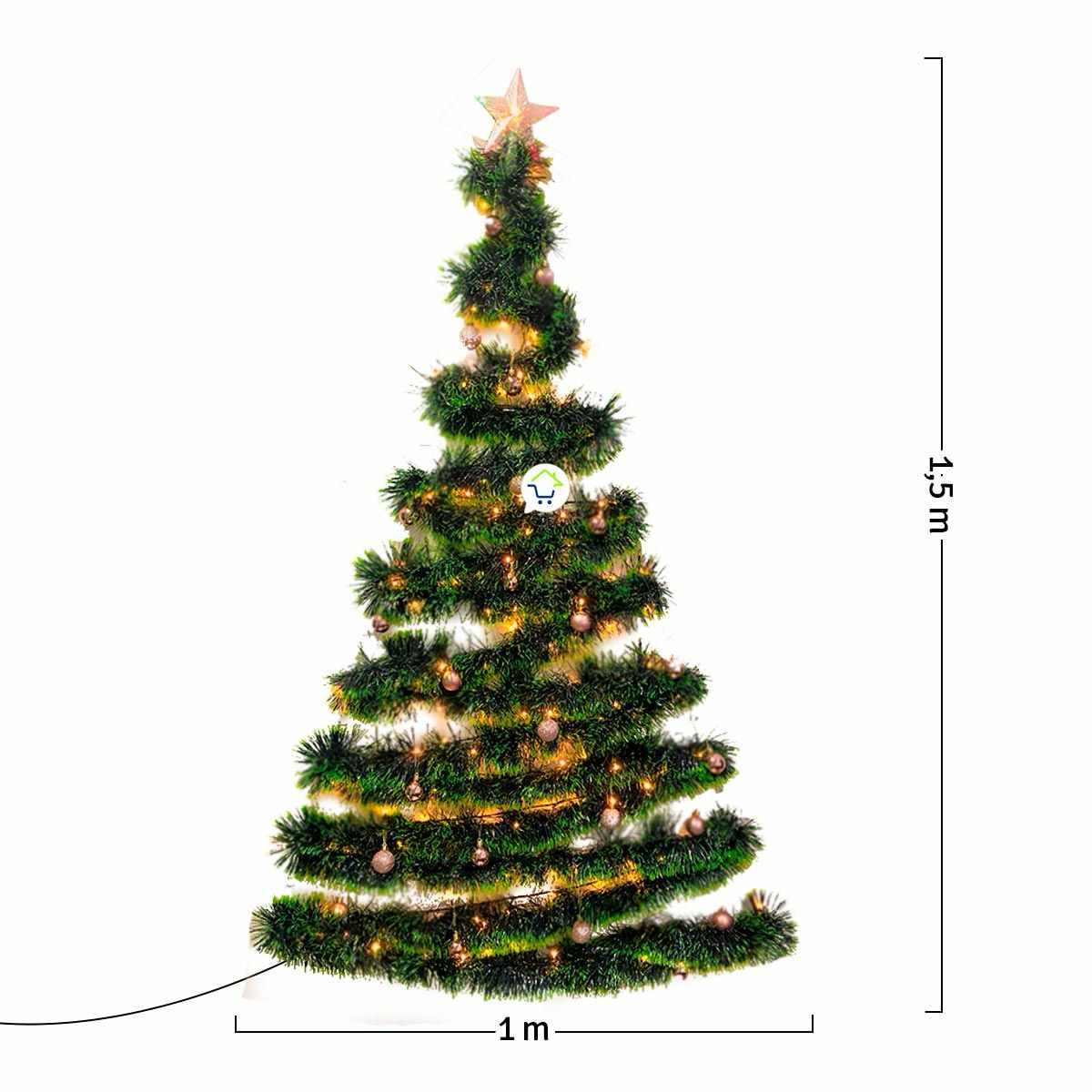 Árbol de Navidad de Pared – Ahorra y recibe luces + estrella + decoración GRATIS ✨