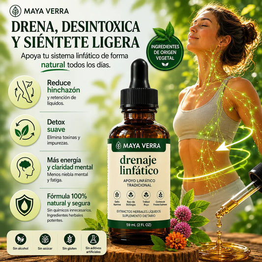 Gotas de Drenaje Linfático Maya Verra: Reduce la hinchazón y baja de peso en 4 semanas