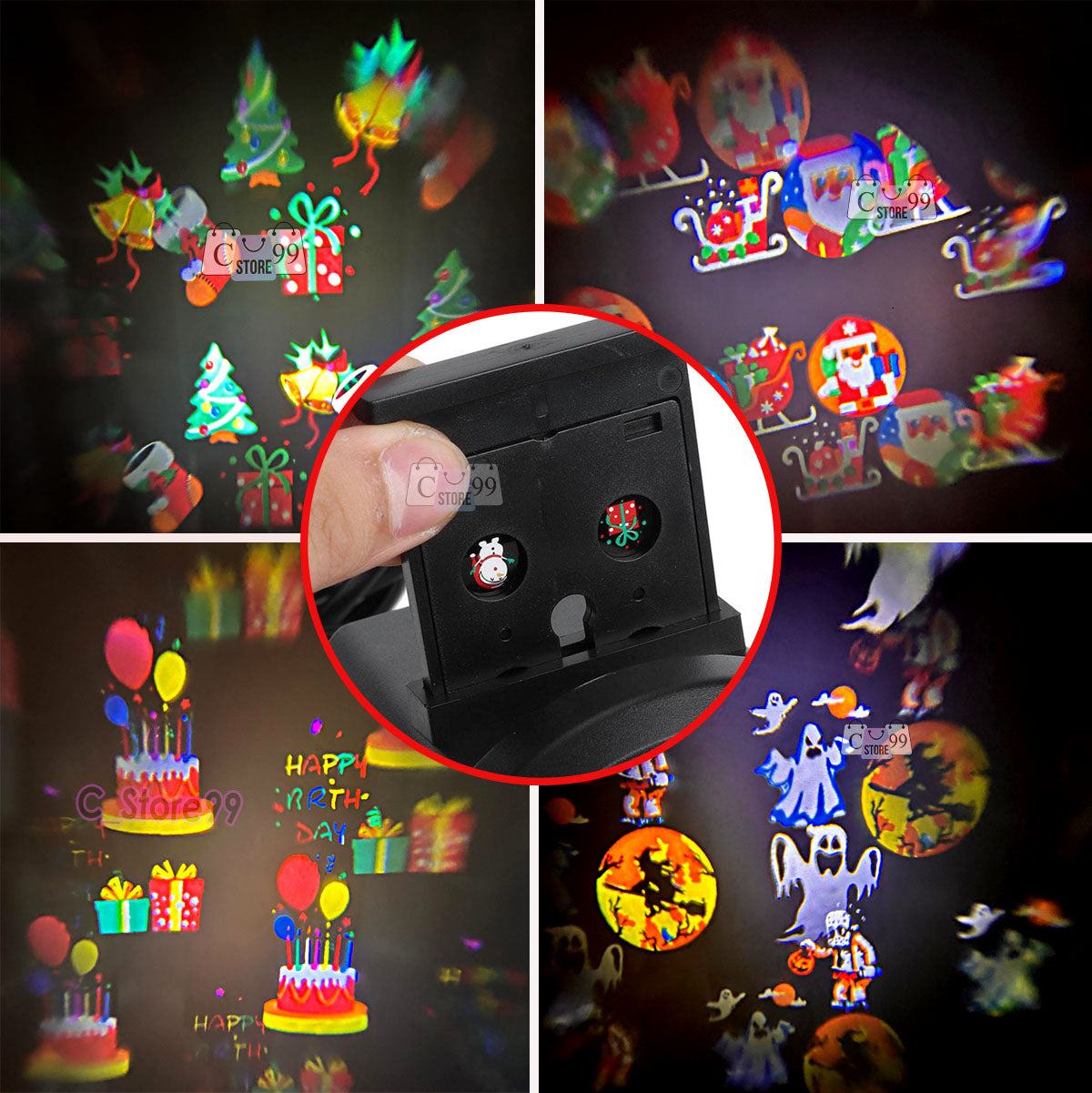 Proyector LED “Halloween & Christmas Pack” – Decora tu casa sin gastar de más
