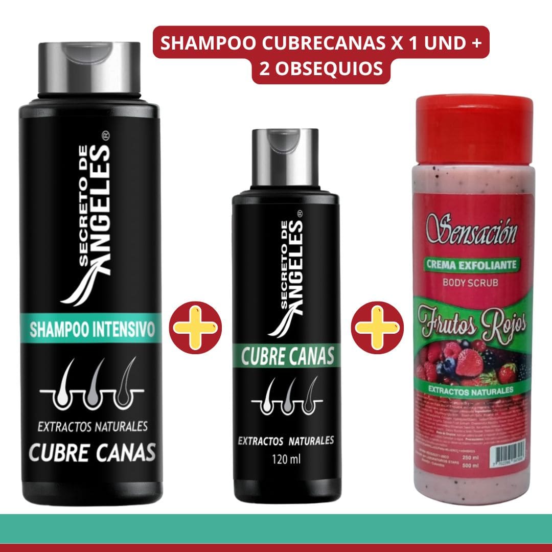 Shampoo Cubre Canas Secreto de Ángeles® – Restauración capilar con biotecnología activa + 2 obsequios
