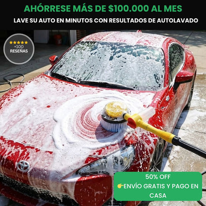 Cepillo Giratorio Pro-Wash 360°: Lava tu carro como un profesional