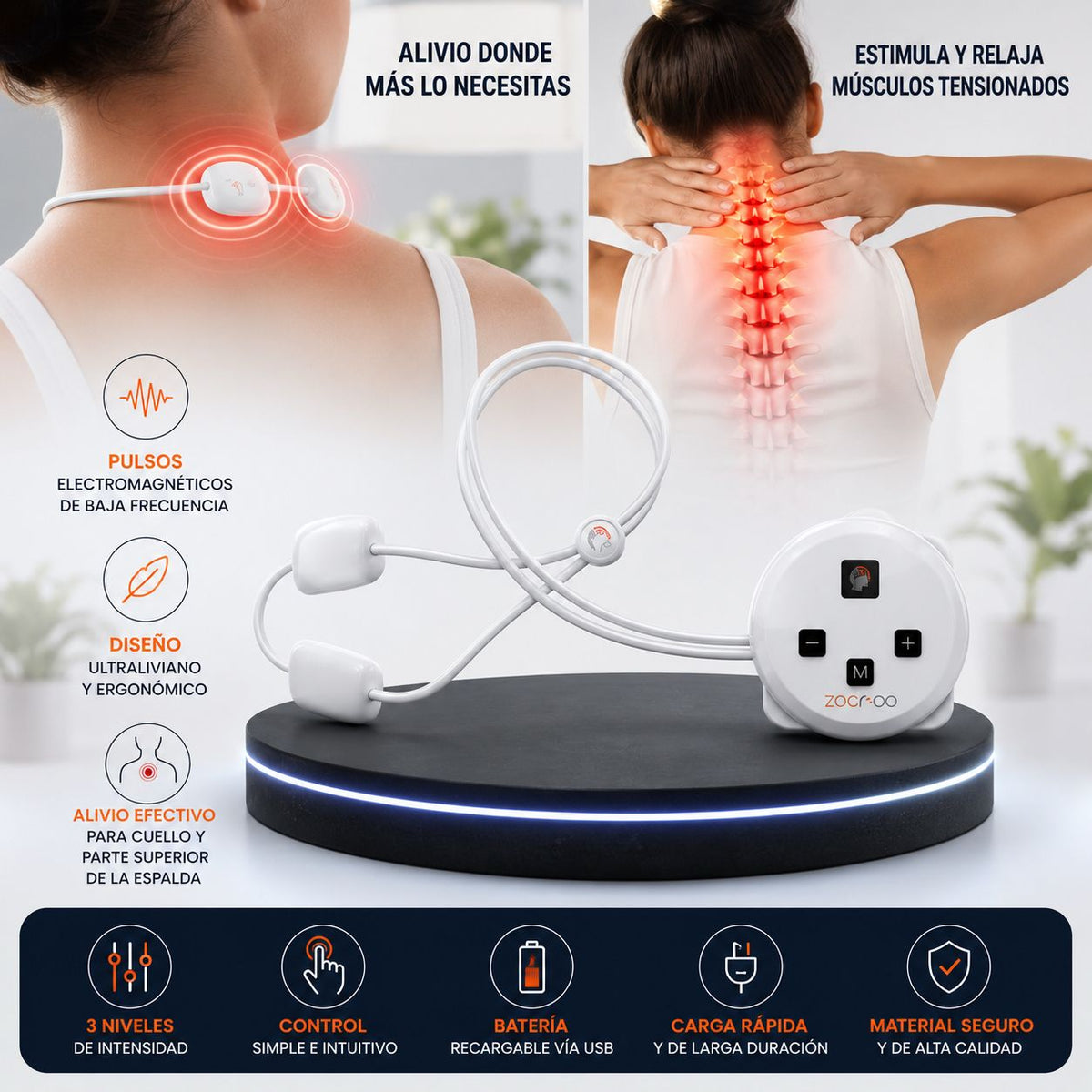 Masajeador Cervical con Corriente