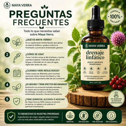 Gotas de Drenaje Linfático Maya Verra: Reduce la hinchazón y baja de peso en 4 semanas