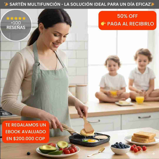 Sartén Multifunción - La Solución Inteligente para un Desayuno Eficaz