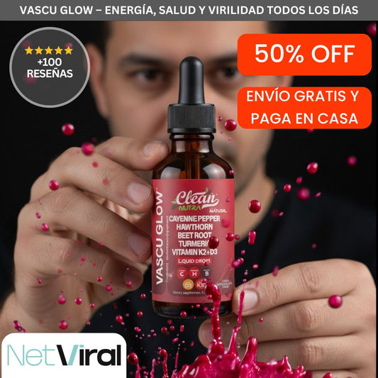 Vascu Glow ® - Circulación Fuerte, Corazón Sano y Potencia Masculina