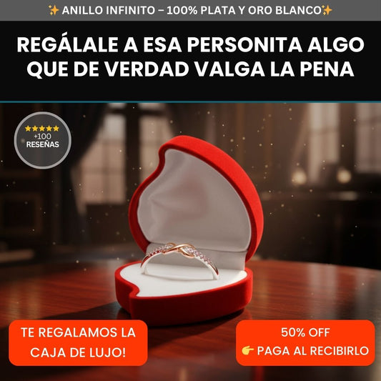 💍 ANILLO INFINITO – HECHO EN PLATA Y ORO BLANCO ⚱️