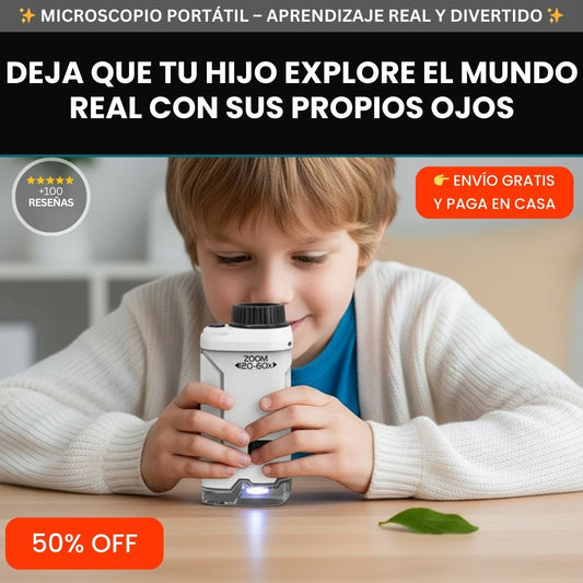 Microscopio Portátil – Tu hijo descubre el mundo real, lejos de las pantallas