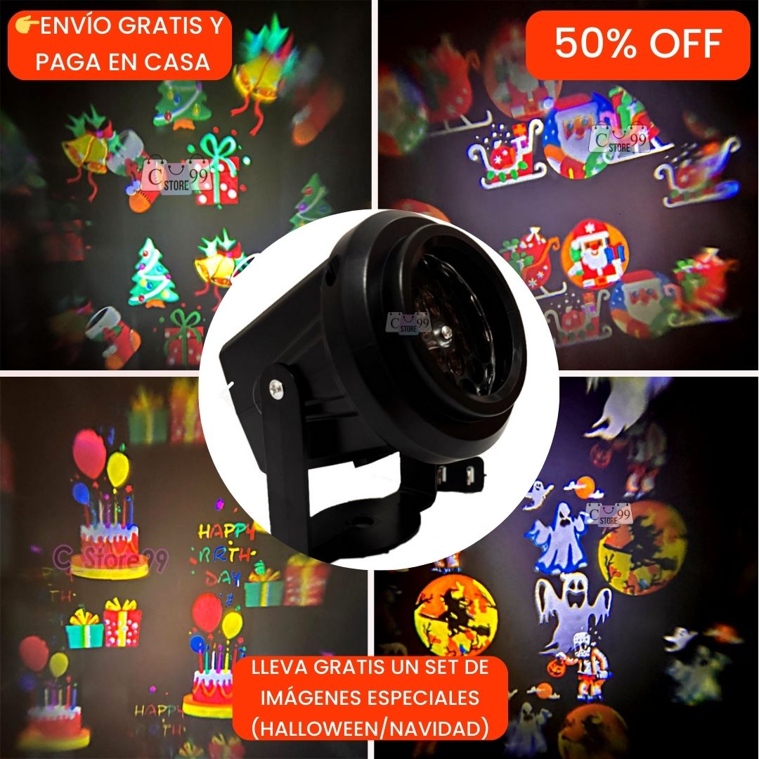 Proyector LED “Halloween & Christmas Pack” – Decora tu casa sin gastar de más