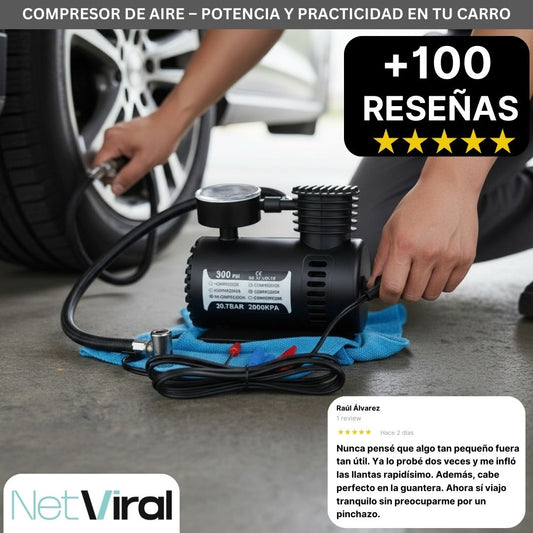 Compresor de Aire Portátil 300 PSI – Tu aliado en la carretera