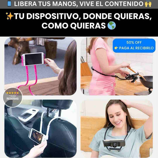 📱 Soporte Perezoso 360° – Libérate del dolor de cuello y manos