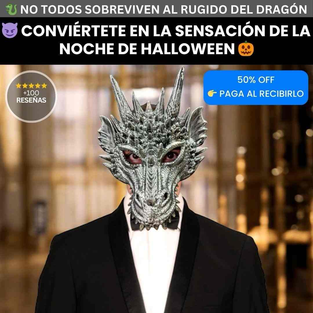 Máscara de Dragón Implacable – Transforma tu rostro en fuego y sombra
