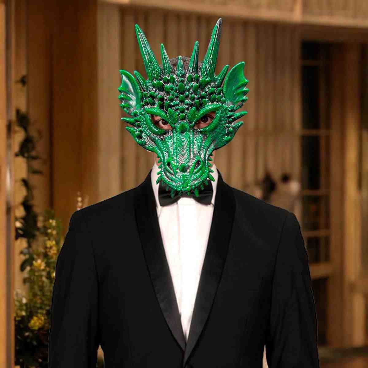 Máscara de Dragón Implacable – Transforma tu rostro en fuego y sombra