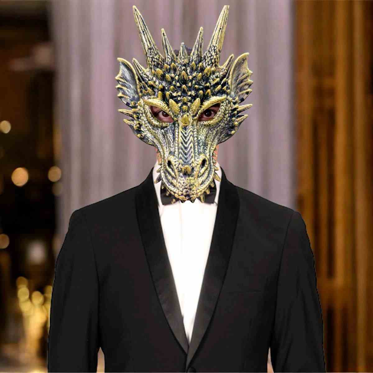 Máscara de Dragón Implacable – Transforma tu rostro en fuego y sombra