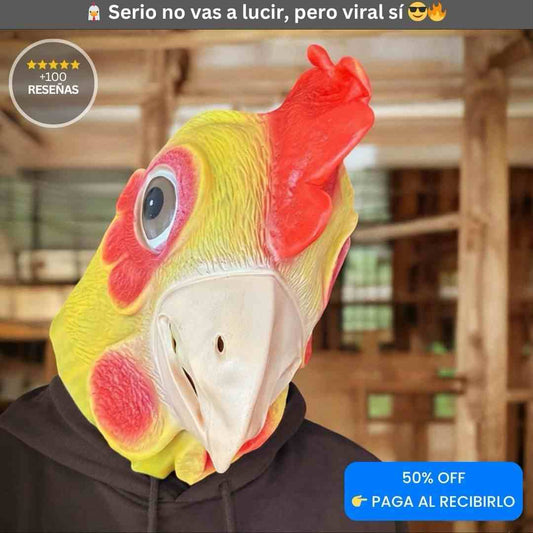 Máscara de Pollo 🐔 – De pasar desapercibido a ser el alma de la fiesta