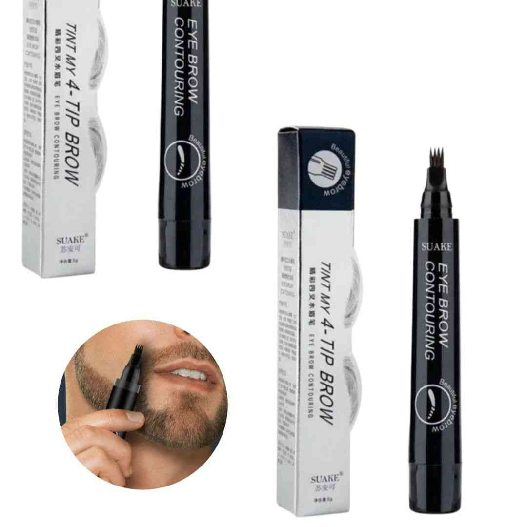 Suake™ 4-Tip Brow Pen 2X1 — Cejas y Barba Perfectas