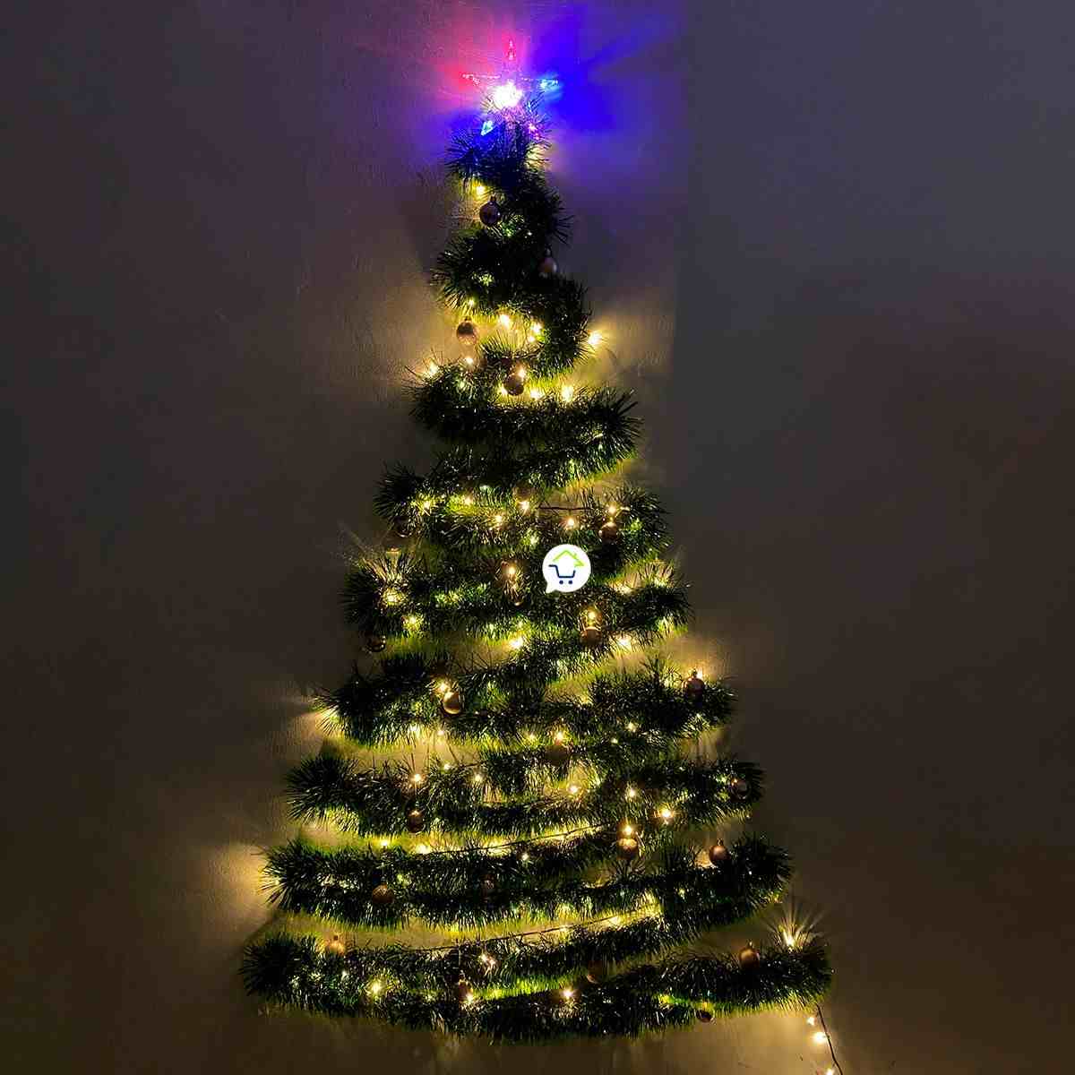 Árbol de Navidad de Pared – Ahorra y recibe luces + estrella + decoración GRATIS ✨