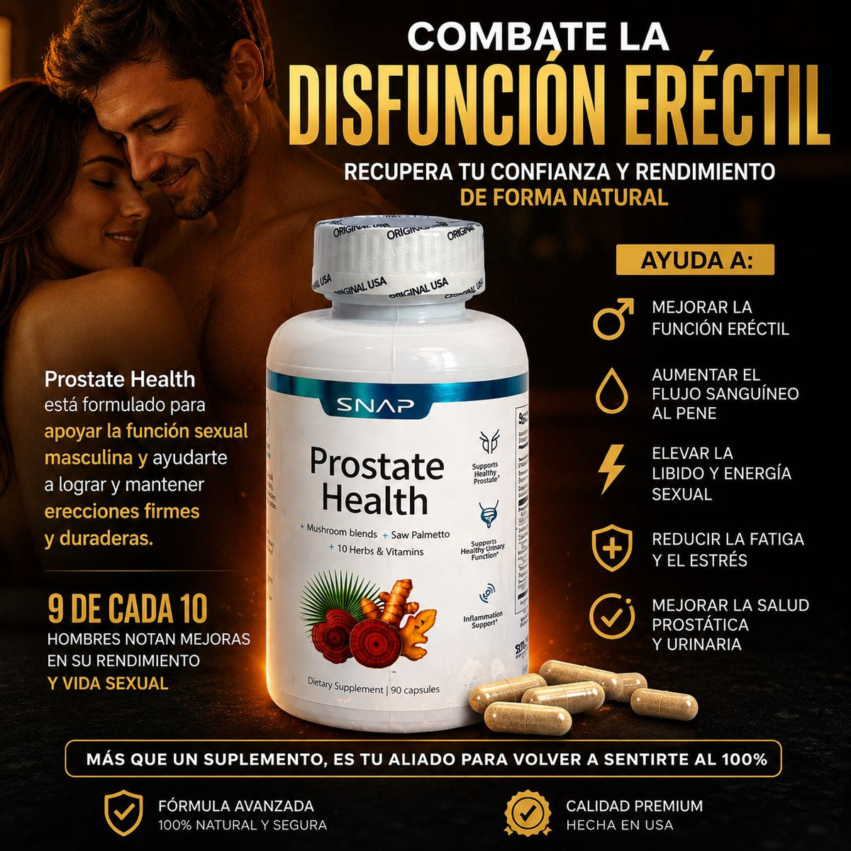 Prostate Health: apoyo para tu rendimiento y bienestar masculino.