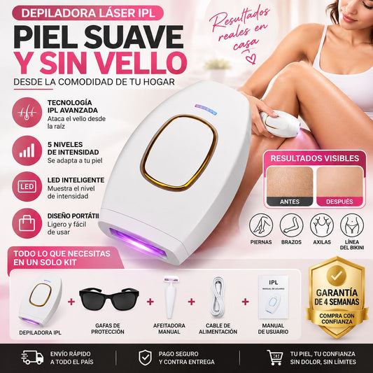 RASURADORA IPL+GAFAS DE PROTECCIÓN+AFEITADORA+GARANTÍA DE 4 SEMANAS
