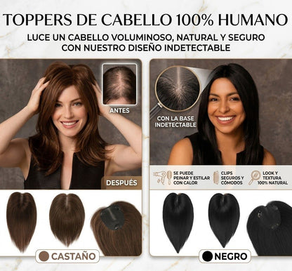 Topper Capilar 100% Humano® – Recupera tu Confianza y Volumen