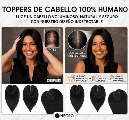 Topper Capilar 100% Humano® – Recupera tu Confianza y Volumen