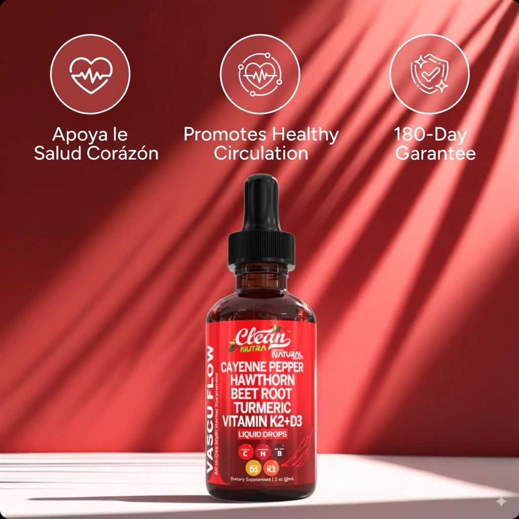 Vascu Glow ® - Circulación Fuerte, Corazón Sano y Potencia Masculina