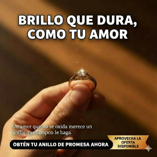 Anillo de Promesa Enchapado en Oro 18K – Promesa que No Pierde el Brillo