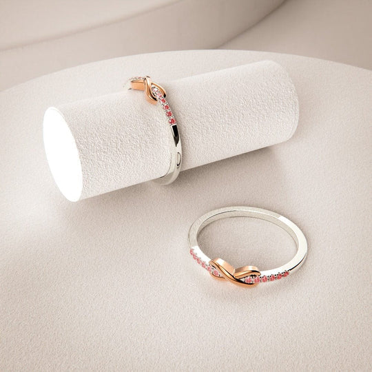 💍 ANILLO INFINITO – HECHO EN PLATA Y ORO BLANCO ⚱️